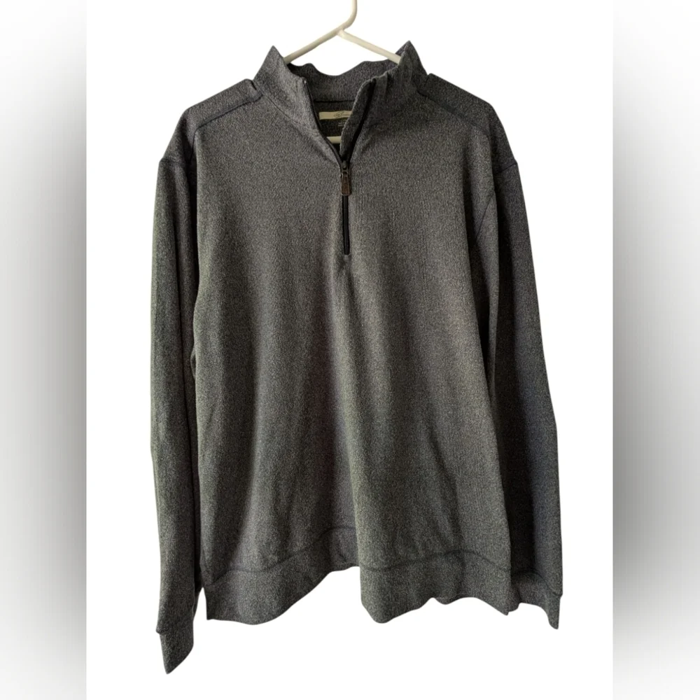 Greg Norman Collection Charcoal Quarter Zip Sweater